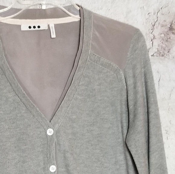 Three Dots Linen Cardigan - Picture 1 of 8